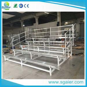 Quality 5 Rows Lightweight Stadium Seats , Soccer Collapsible Foldable Bleacher Seats wholesale