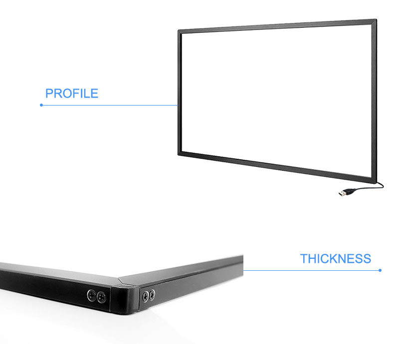 YCLTOUCH 42 inch infrared multi touch screen frame with 20 touch points