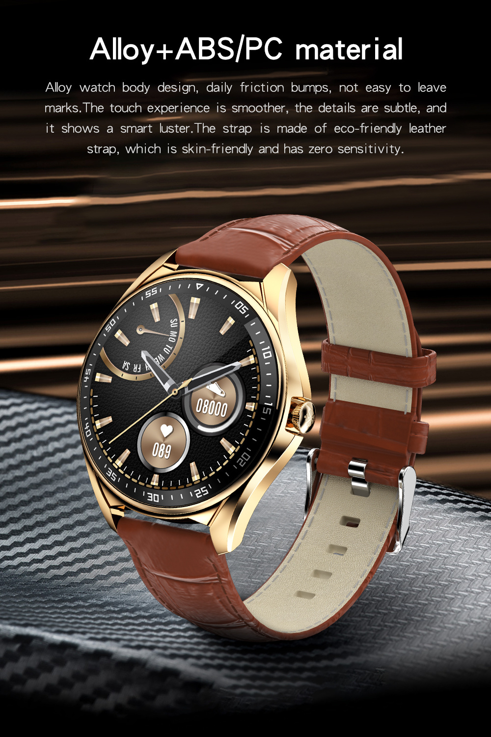 Hazel 1.28 Inch IPS Color Screen IP67 Waterproof Mechanical Theme Style Ui Female Menstrual Cycle Reminder E16 Smart Watch
