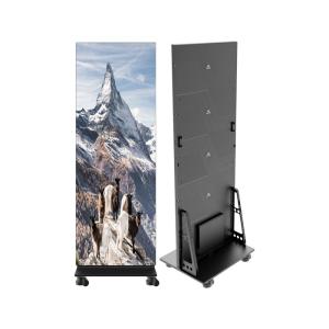 Quality P1.25 Floor Standing LED Poster Cabinet1x5 600*1687.5mm Front Service wholesale