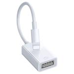 White OEM USB OTG Cable Adapter ROHS USB To Lightning OTG Cable