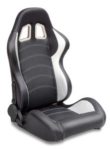 Quality Sparco Style Leather Racing Sport Auto Car Seats / Black And White Racing Seats wholesale