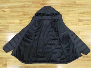 Quality Lightweight Puffa Jacket Navy Blue Long Padded Coat wholesale