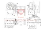 Sheave Diam 610mm Passenger Elevator Traction Machine / Lift Elevator Parts