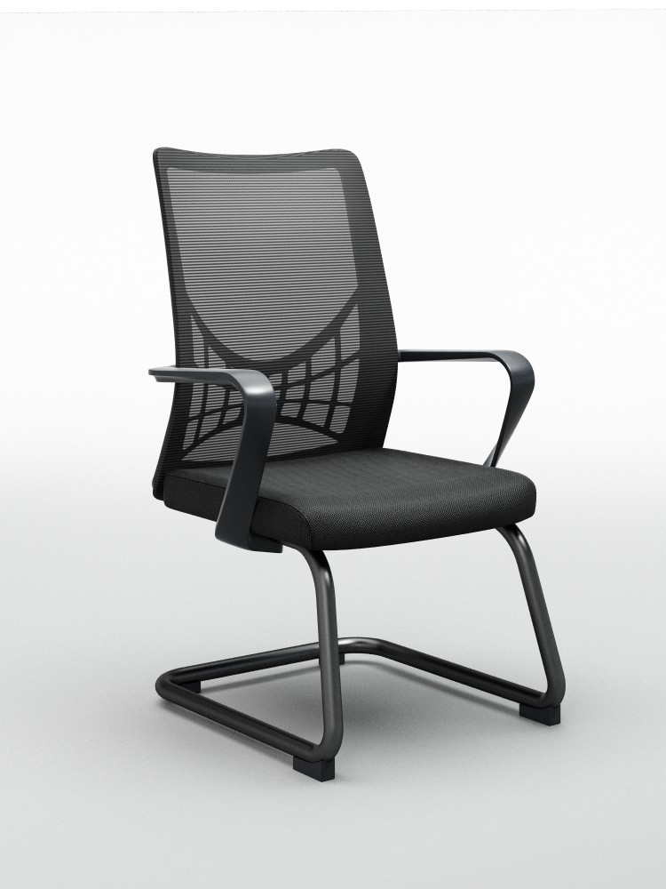 Swivel Black Mesh Office Chair With Arms , 264lbs Breathable Office Chair