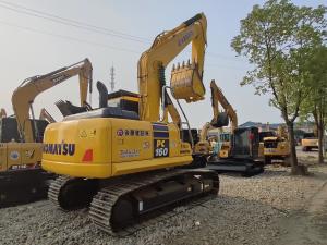 Quality Used Komatsu PC160 Crawler Excavator Second Hand Komatsu Digger Machine Original Japan Komatsu Excavator 82.4KW Engine K wholesale