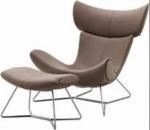 Imola Chair with Stool Vintage Chair Single Sofa Hotel Lobby lounge Armchair