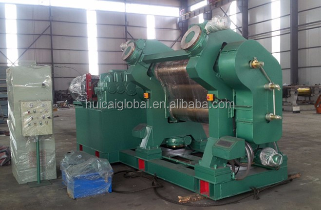 Three Rollers Rubber Calender Machine for Rubber Sheeting Advertising Company Style