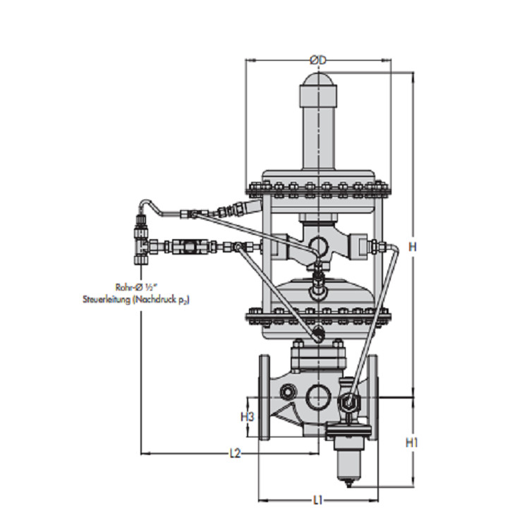 Lightweight Pressure Reducing Valve NPS 1 To NPS 6 Valve Size High Performance
