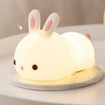 LED Silicone Papa Rabbit Lovely Bunny Silicone Night Light For Creative Birthday
