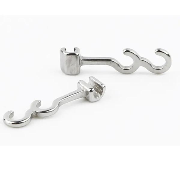 CE Certified Dental Orthodontic Crimpable Hook Long Curved Left Right for