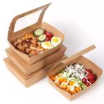 Window Kraft Paper Fruit Salad Fast Food Takeaway Lunch Box Recyclable