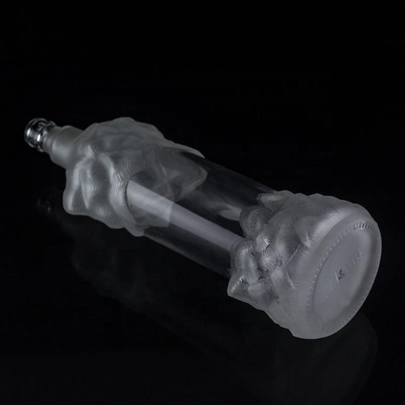 500ml 700ml 750ml Transparent Flint Glass Bottle for Champagne Gin Rum Unique Design