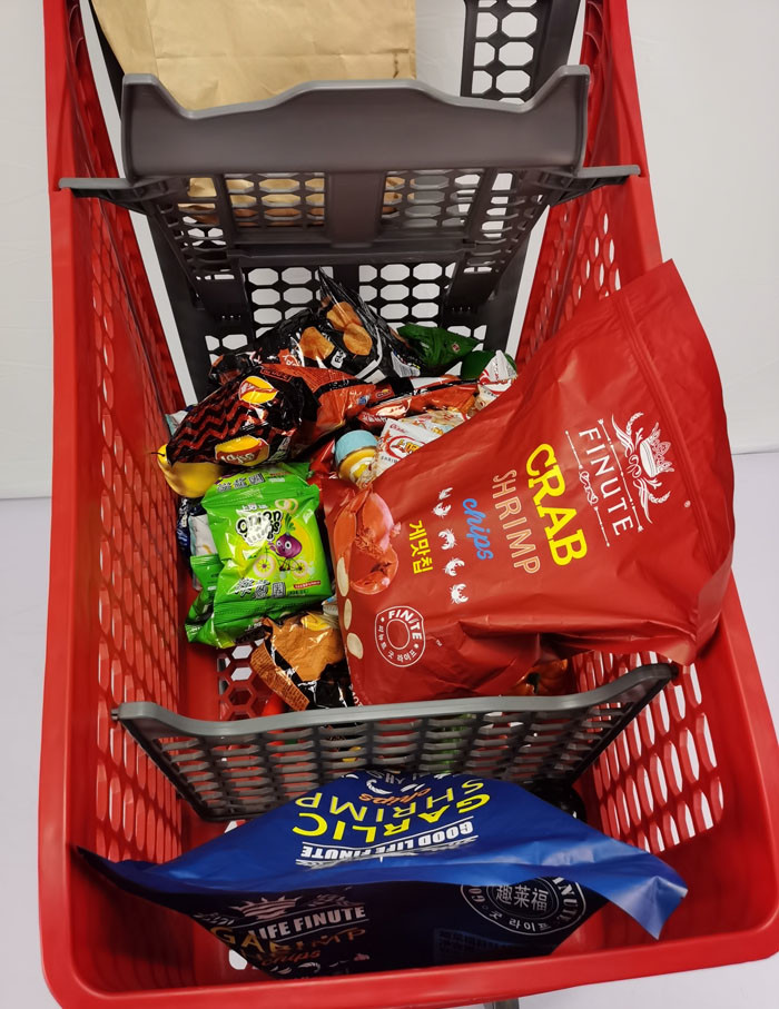 175L HDPP Nylon All Plastic Shopping Carts Warehouse Supermarket Shopping Trolley