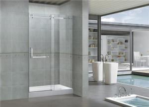Quality 8MM Self - Cleaning Frameless Shower Enclosures Tempered Glass Sliding CE / SGCC Certification wholesale