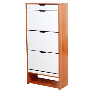 Quality MDF Melamine Height 147cm Woodwork Shoe Cabinet 0.097m3 CBM wholesale