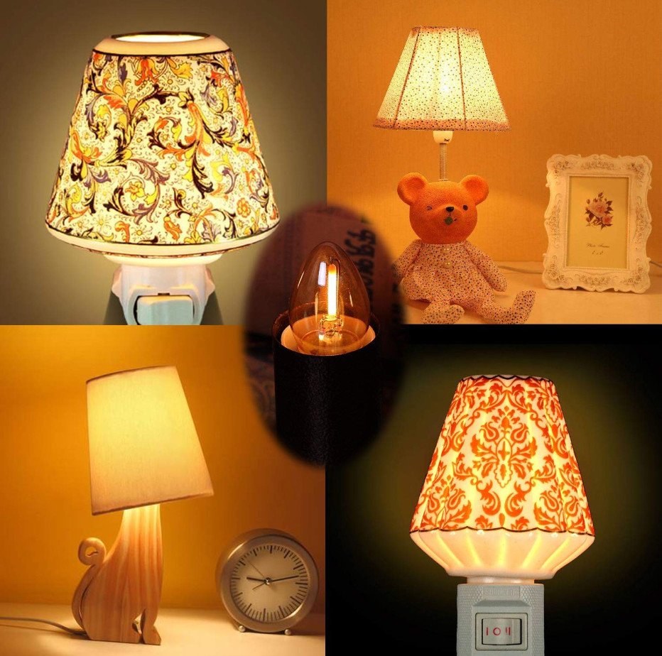 Warm White Candelabra LED Filament Bulb 2700K 2W C7 Night Light Bulb E12 E14
