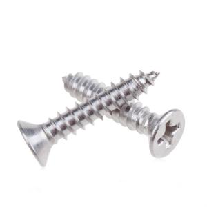 Quality SS410 Flat CSK Head Phillips Cross Drive Coarse Thread Self Tapping Wood Screws Sheet Metal wholesale