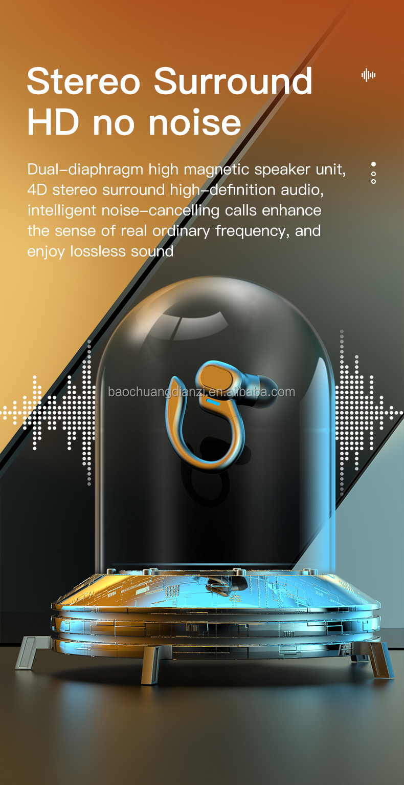 Transmission Distance 10-15M OWS Wireless Stereo Earphones for Outdoor Activities
