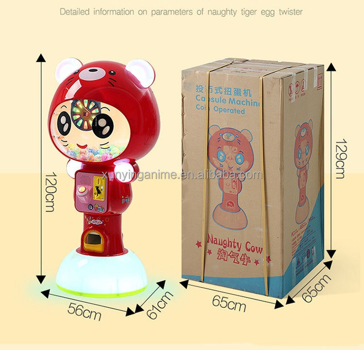 Amusement Game Center 30KG Coin Operated Gashapon Toy Capsule Vending Machine Candy Machine
