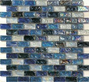 Quality Black series waving glass mosaic tile for floors and walls boarder wholesale