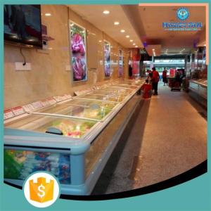 Quality Electric Powered Supermarket Island Freezer R22/R404a Refrigerant wholesale