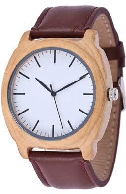 beautiful design made out of wood leather strap wood watch for ladies gift wrist watch women