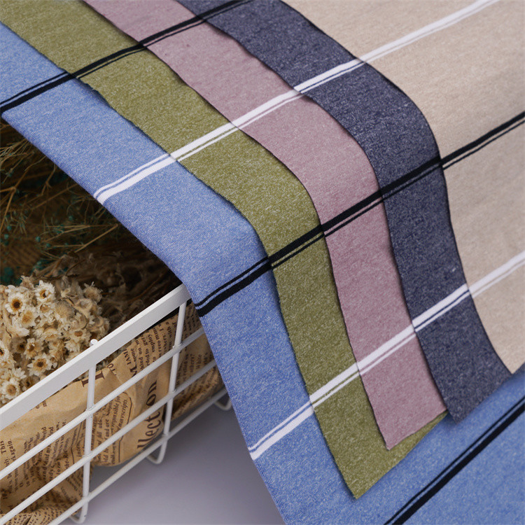 High Quality And Hygroscopic Breathable Striped Knit Fabric For Leisure Wear
