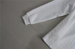 83% Polyester Womens White Crew Neck Sweatshirt Jacquard Design