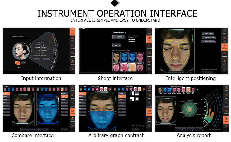 magic mirror skin analyzer health analyzer UV Images skin analyzer CE approval machine beauty device skin 3d analyzing