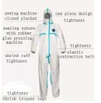 Adult Non Woven Hospital Disposable Protective Coveralls