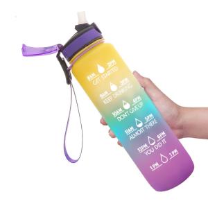 Quality Leakproof 1 Gallon Motivational Water Bottle With Straw Reusable Plastic wholesale