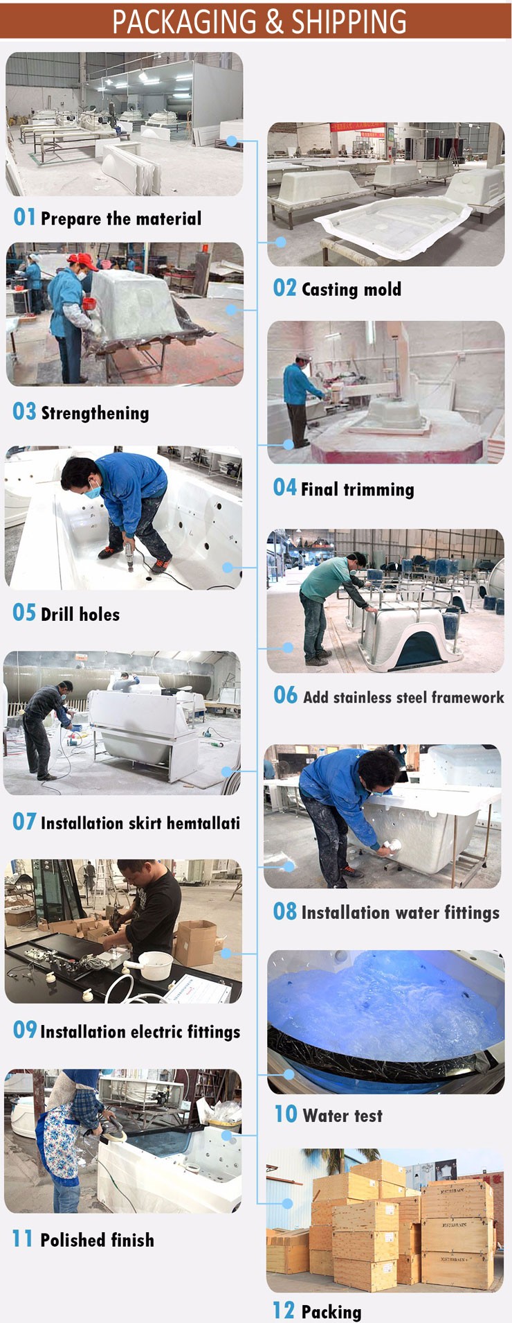 1700mm One Single Person Whirlpool Tubs For Small Spaces Luxury Acrylic