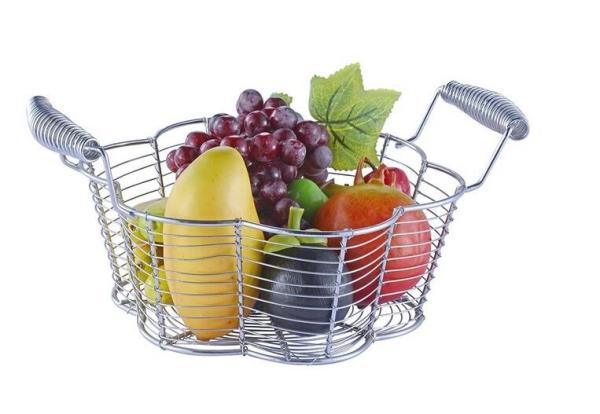 Food Grade Metal Mesh Wire Fruit Basket Stainless Steel Material For Home