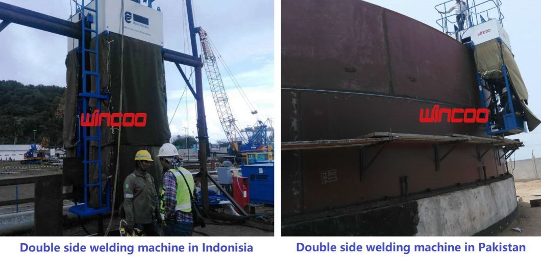 Large Wincoo Tank Vertical Seam Welding Machine for Electro-Gas Oil Tank Construction Equipment