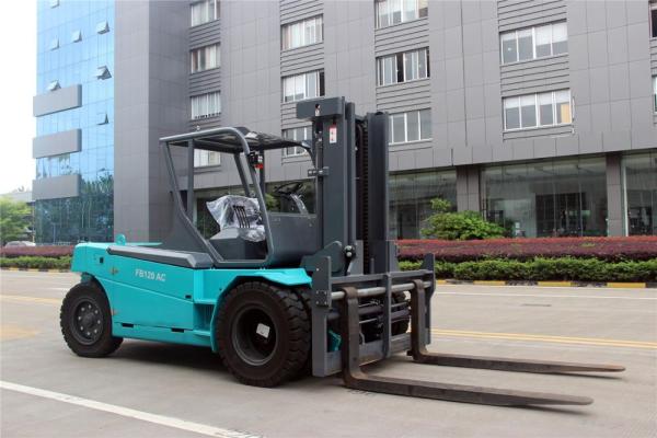 Battery Operated Electric Forklift Truck , Industrial 12 Ton / 10 Ton Electric