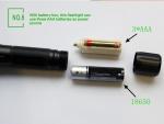 Police Security LED Rechargeable Flashlight Added Fluorescent Silicone Ring