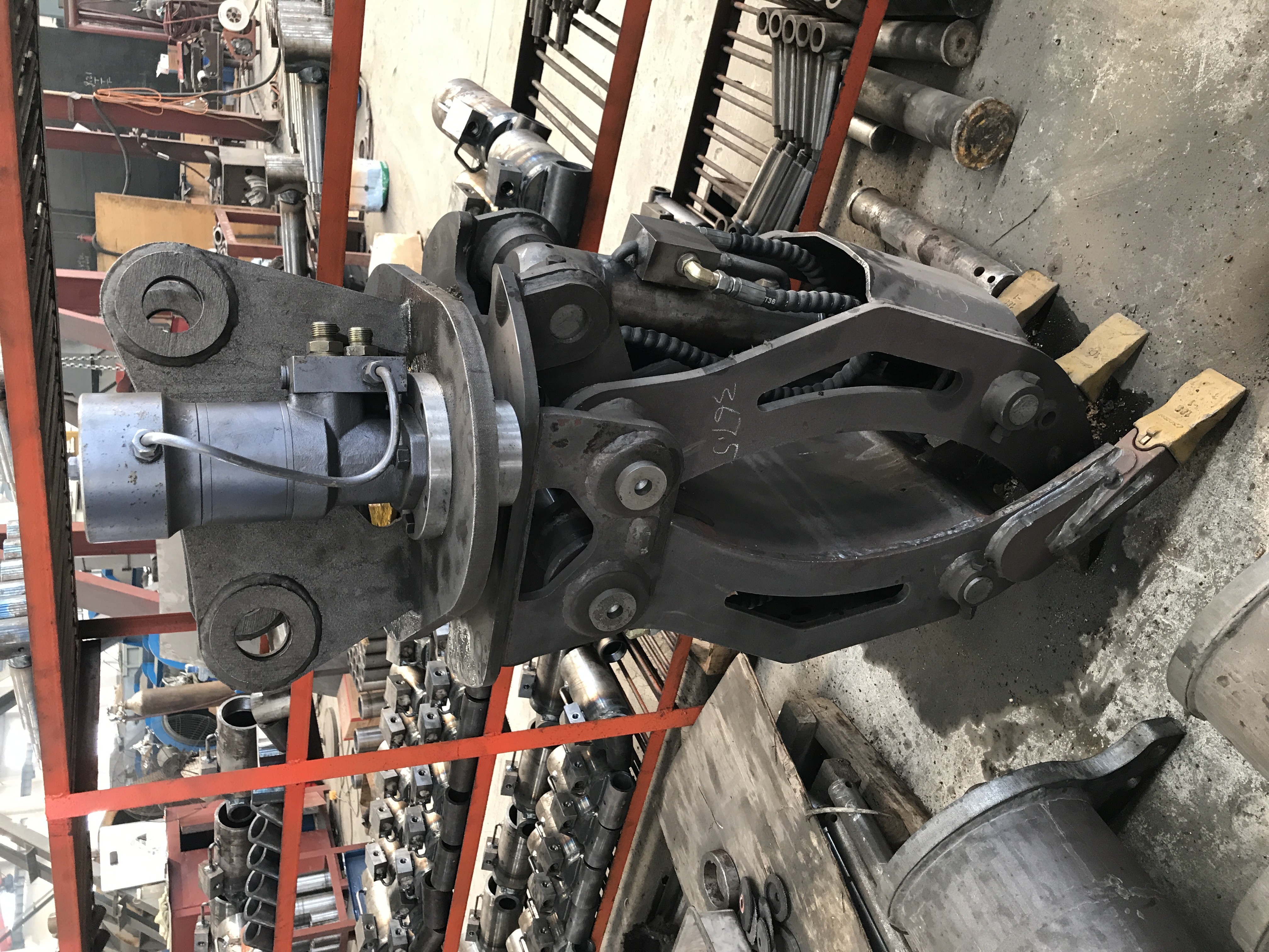 Rotating Grapple Wooden Grapple Excavator Hammer Breaker , Hydraulic Rock Hammer