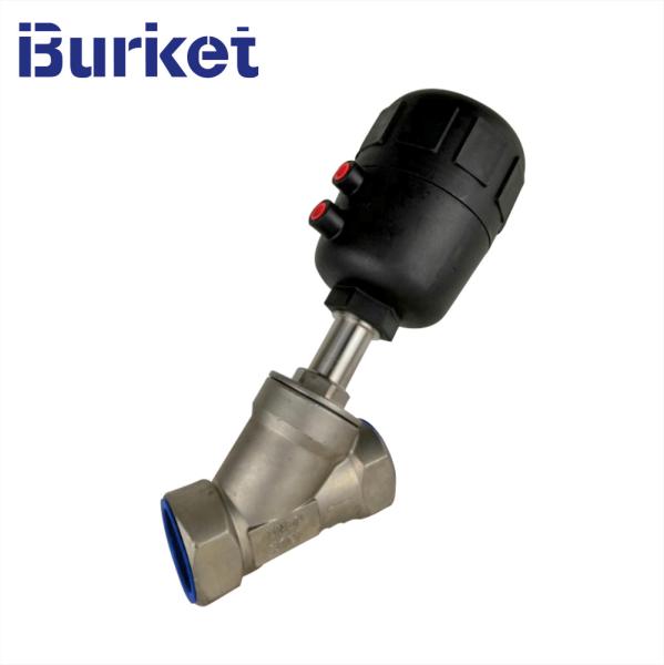 Pn25 SS316L Stainless Steel Pneumatic Angle Seat Valve with Plastic Actuator for