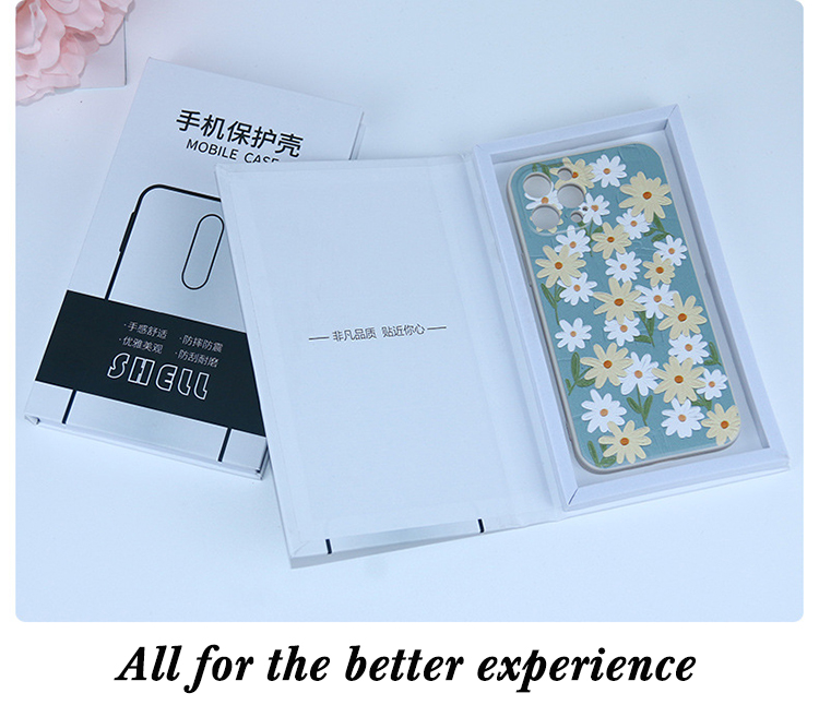 Glossy Lamination Paperboard Mobile Case Packaging Box For Phone Cover