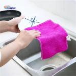 Ultra-Fine Natural Bamboo Fiber Charcoal Dishcloth Microfiber Dish Towel