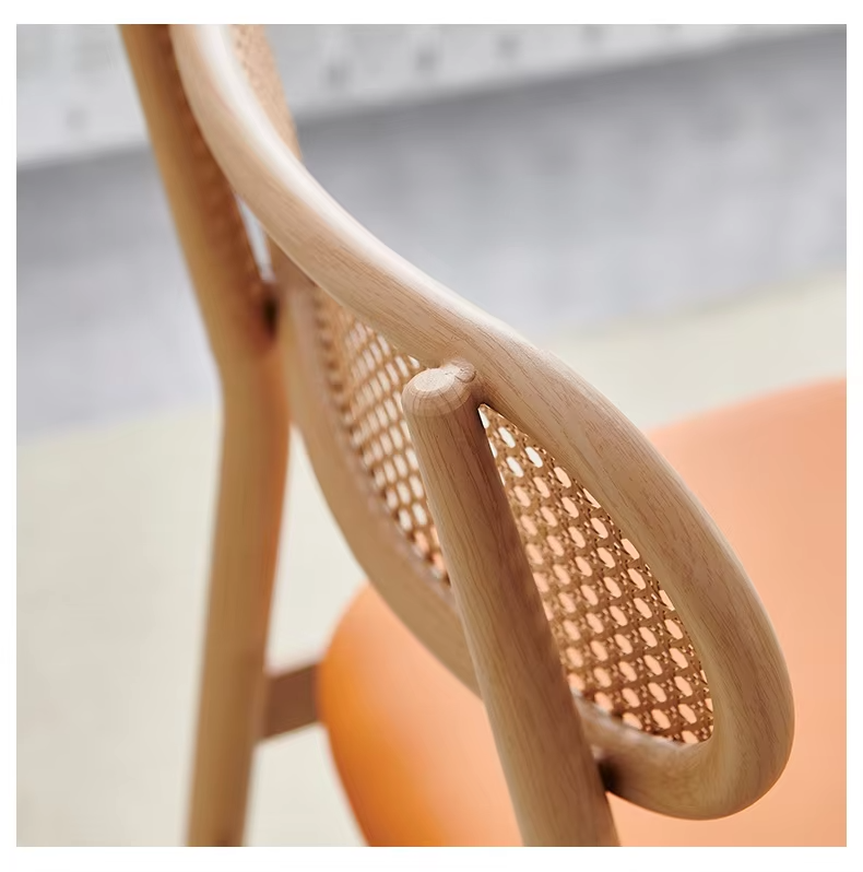 OEM ODM Wood Rattan Dining Chair Wicker And Wood Dining Chairs
