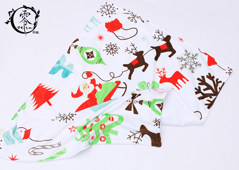Winter Soft Warm Christmas Deer Velvet Fleece Blanket Fuzzy Velvet Plush Throw Lightweight Couch