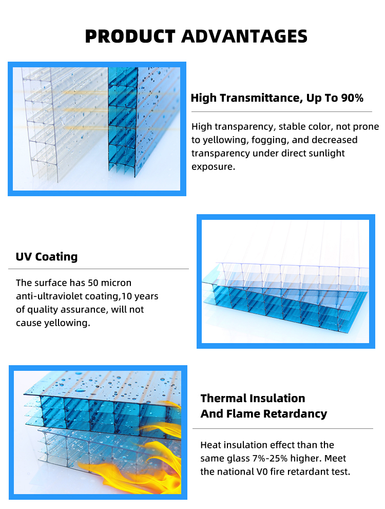 Pc Polycarbonate Roofing Cover Retractable Swimming Pool Cover Panel for Bus Stop Shelter