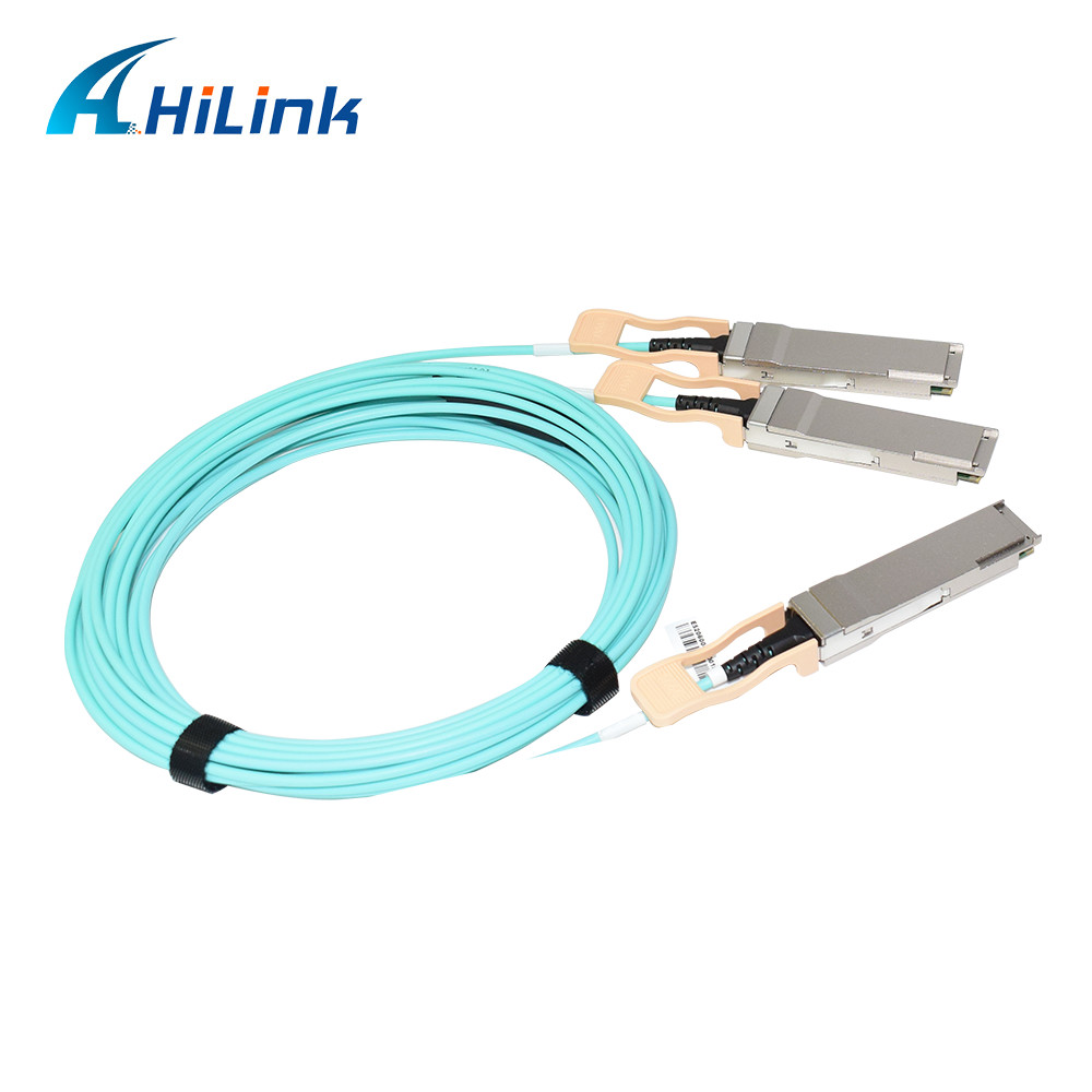 Certified 200G QSFP56 to 2*QSFP28 2*100G Active Optical Cable AOC Solution for Data Transmission in Extreme Temperatures