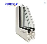 88mm Sliding Door Window White UPVC Profiles Profiles For DIMEX Edelweiss Series