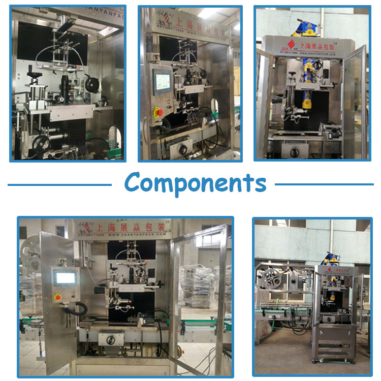 PVC/PET Drinking Water Bottle Labeling Machine , 5.0KW Bottle Sleeving Machine