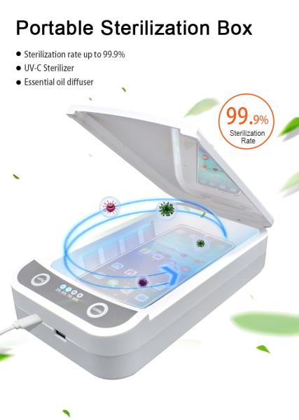 Portable Jewelry, Phone Stelirization Box 360° 3-5min Disinfection 99.9%