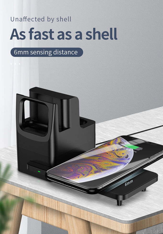 ABS Multifunction Pearl White 10W 3in1 Wireless Charger