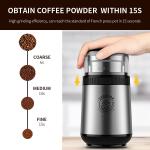 Herbs Grains Kitchen Espresso Machine Push-lid Stainless Steel Electric Grinding